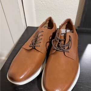NEW Alfani Tan Leather Oxfords